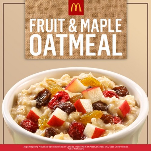 McDonald’s Canada: Free Oatmeal With the Purchase of a McCafe Specialty