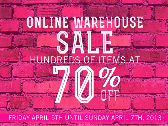 Online warehouse sale- Newsletter ENG (1)