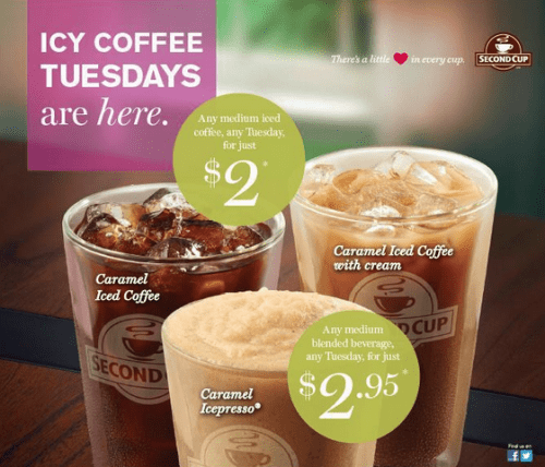 Second Cup Canada: Icy Coffee Tuesdays, $2 For Any Medium Iced Coffee ...