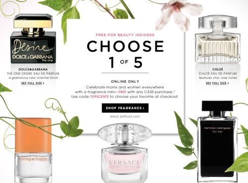 Sephora Canada: Free Deluxe Perfume Mini Sample With Online Purchase of ...