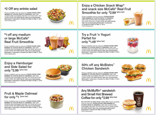 Printable shop mcdonalds coupons