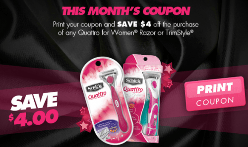 schick quattro for women trimstyle coupon