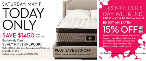 the bay canada mattress sale