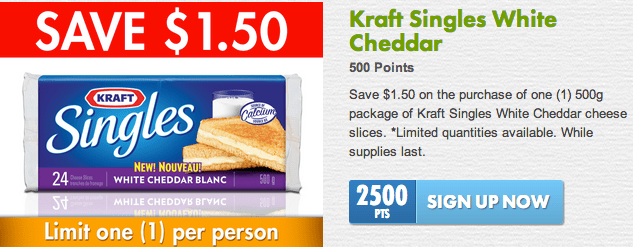 : Kraft Singles White Cheddar