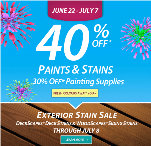 Sherwin Williams: Save 40% Off on a Variety of Paints and Stains