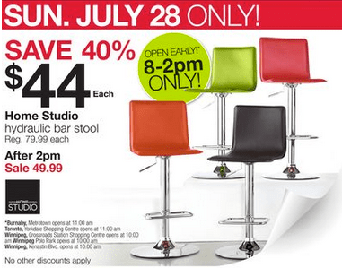 Home Outfitters Canada 1 Day Deal