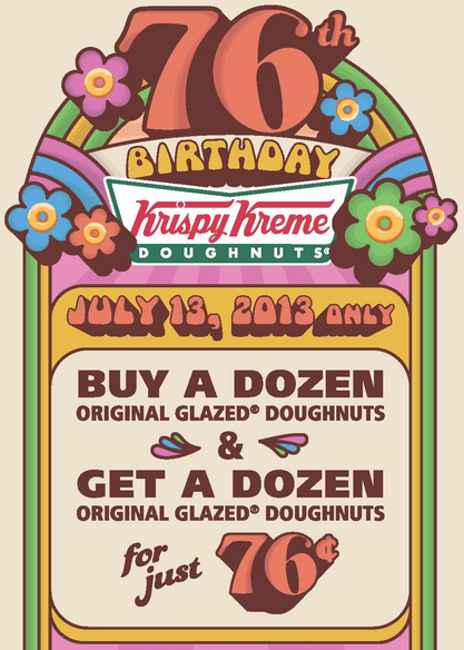 Krispy Kreme Canada 76th Birthday