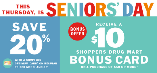 Shoppers Drug Mart Canada Seniors’ Day Deals
