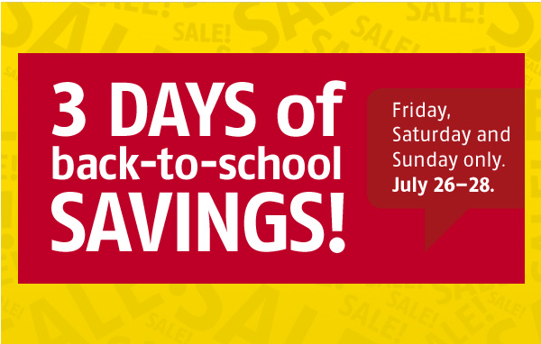 Back To School Savings