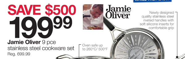Home Outfitters Canada: Jamie Oliver Cookware Set $199.99 (Save $500) -  Canadian Freebies, Coupons, Deals, Bargains, Flyers, Contests Canada  Canadian Freebies, Coupons, Deals, Bargains, Flyers, Contests Canada
