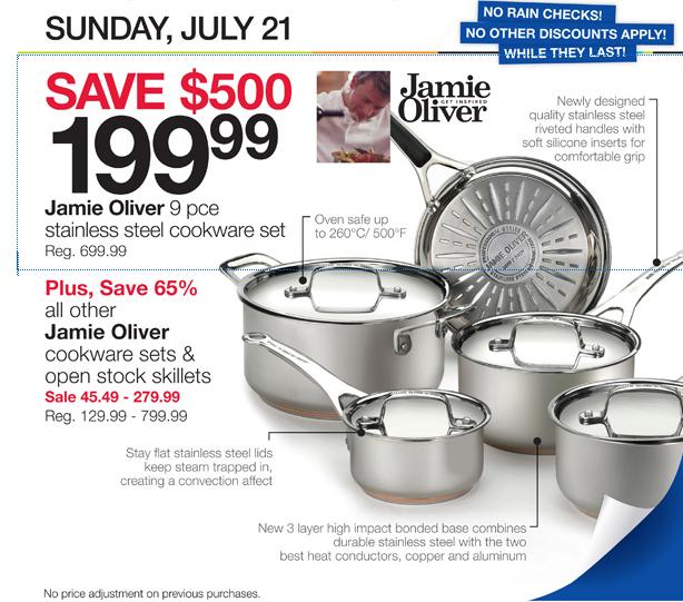 George Hanbury complexiteit bovenstaand Home Outfitters Canada: Jamie Oliver Cookware Set $199.99 (Save $500) -  Canadian Freebies, Coupons, Deals, Bargains, Flyers, Contests Canada  Canadian Freebies, Coupons, Deals, Bargains, Flyers, Contests Canada