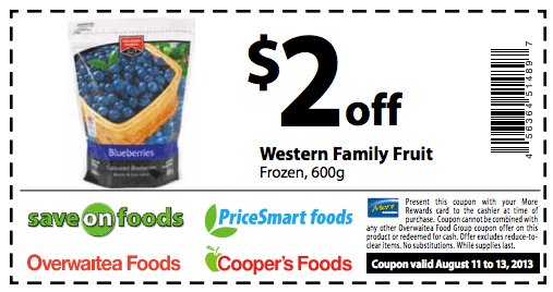 Western Family Frozen Fruit offer