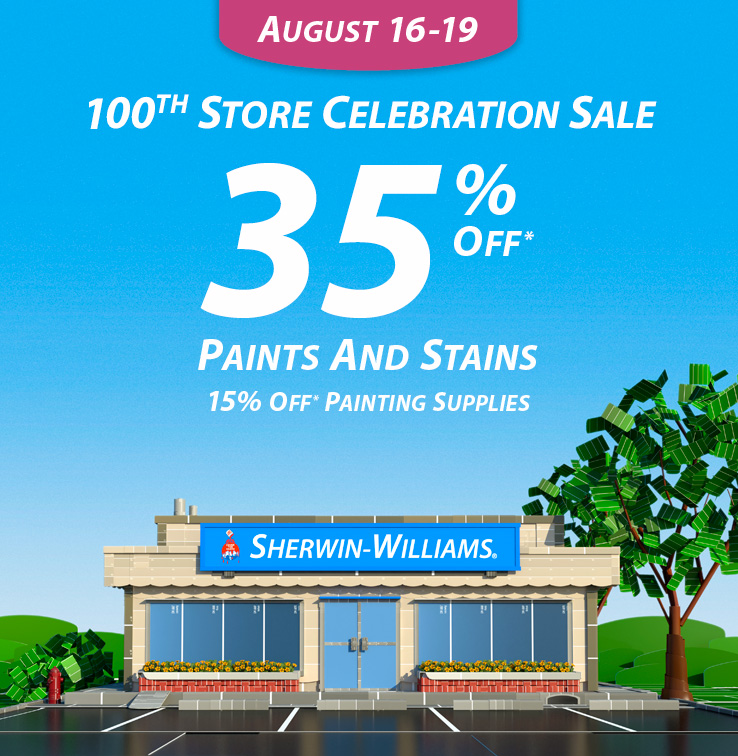 Sherwin Williams Save 35 Off Paints & Stains + 15 Off Painting