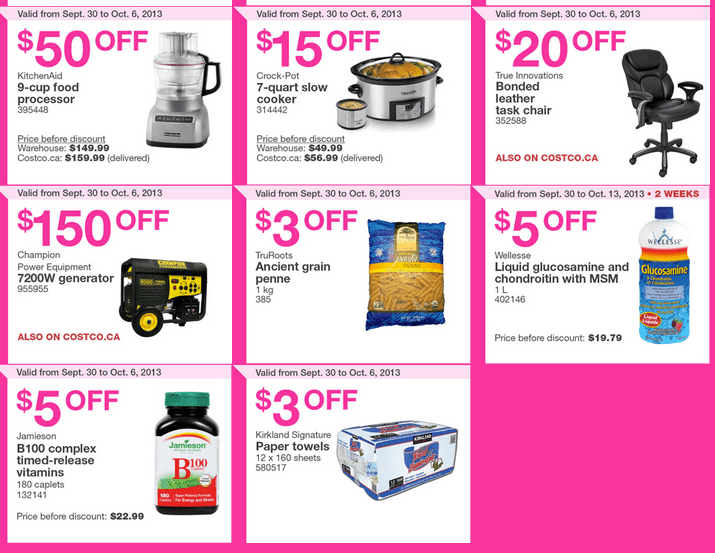Costco Weekly Savings for Quebec Sep 30 to Oct 6
