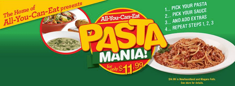 East Side Mario's Canada Offers