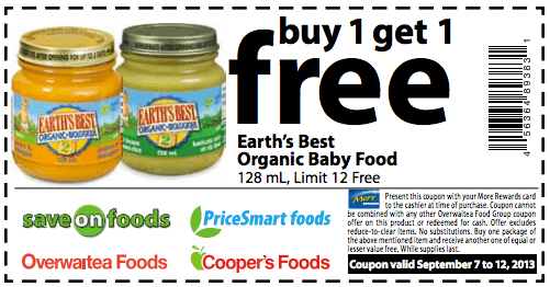 More Rewards Members Coupons: Buy 1 Earth's Best Organic ...