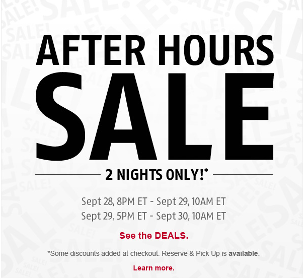 After Hours Sale