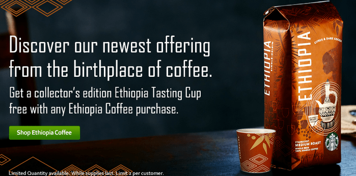 FREE Ethiopia Tasting Cup Offer