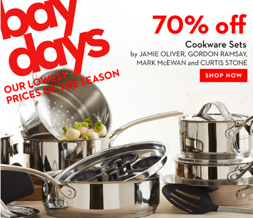 Hudson’s Bay Sale on Cookware