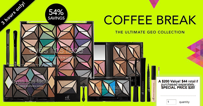 e.l.f. Cosmetics Coffee Break Offers