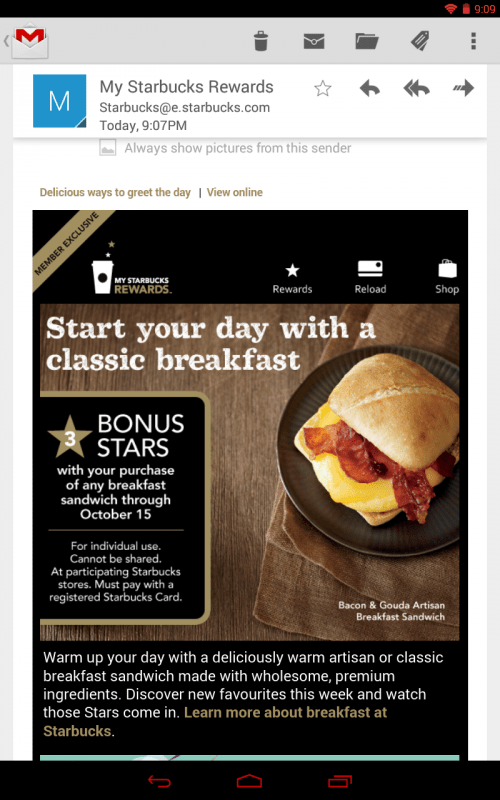 Starbucks 3 Bonus Stars