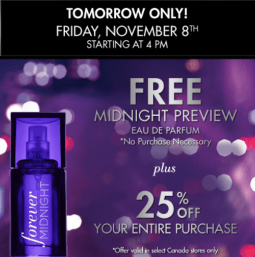 Bath & Body Works Canada Freebie: FREE Midnight Preview Eau De Parfum ...