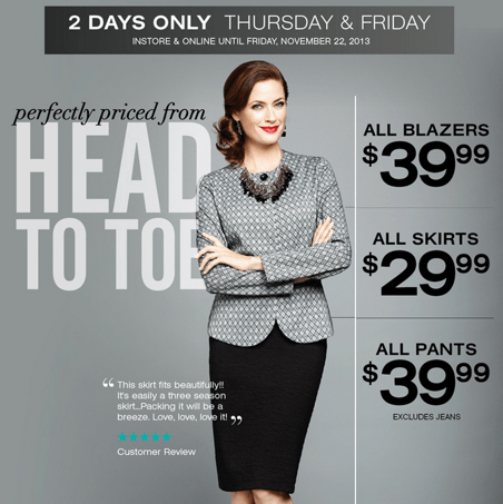 Cleo Canada Offers: All Blazers For $39.99, All Skirts For $29.99 & All ...
