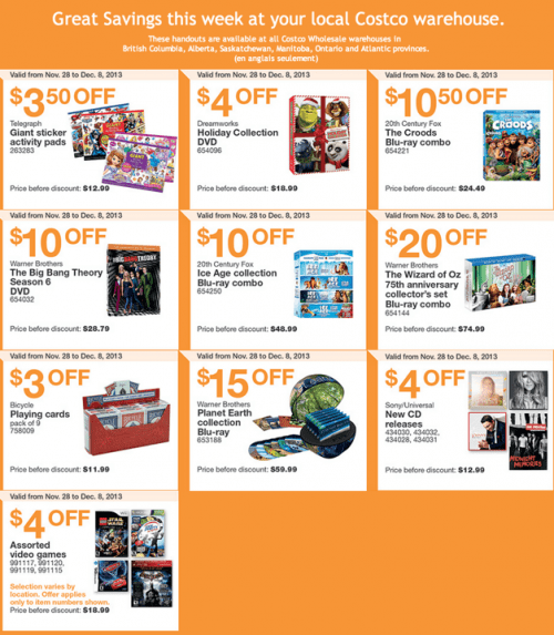 Costco Canada Black Friday Flyer / Instant Handout Coupons Ontario