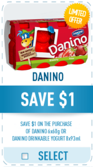 Coupon for Danone Danino, $1 off