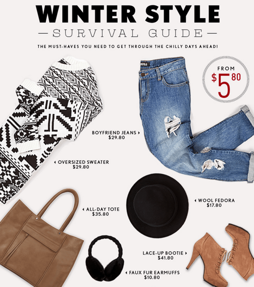 Forever 21 Canada Winter Style Sale