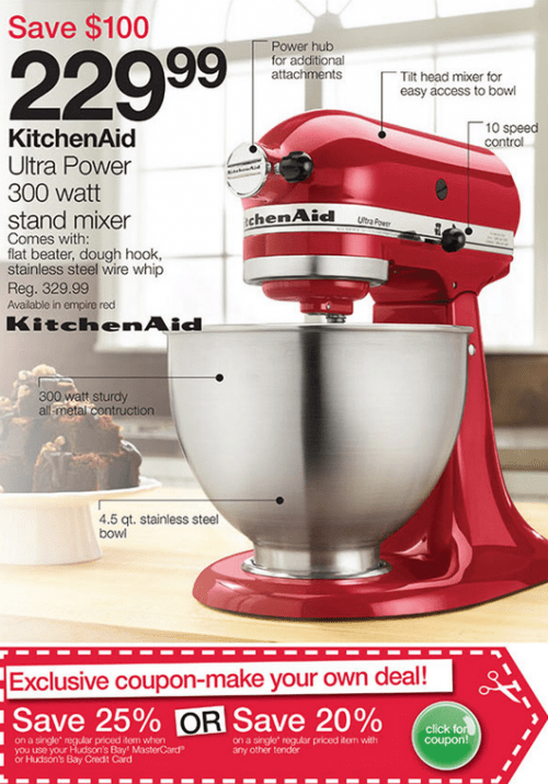 Home Outfitters Canada Black Friday 2013 Pre Sale KitchenAid Ultra