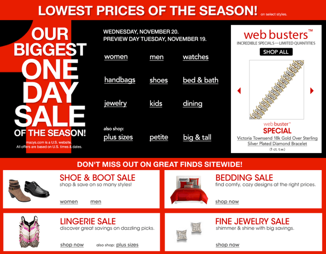 Macy’s Biggest One Day Sale Of The Season: Save Up to 65% on Selected Items | Canadian Freebies ...