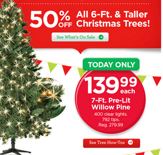 michael's christmas trees on sale