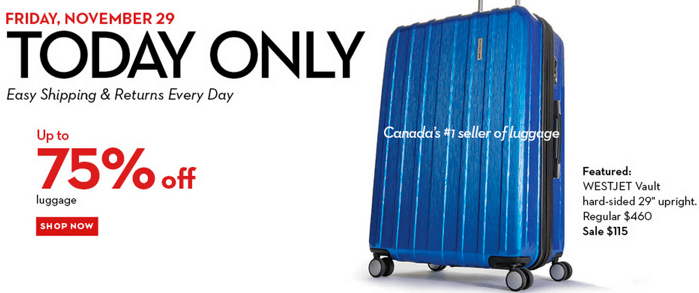 The Bay Black Friday Luggage Sale