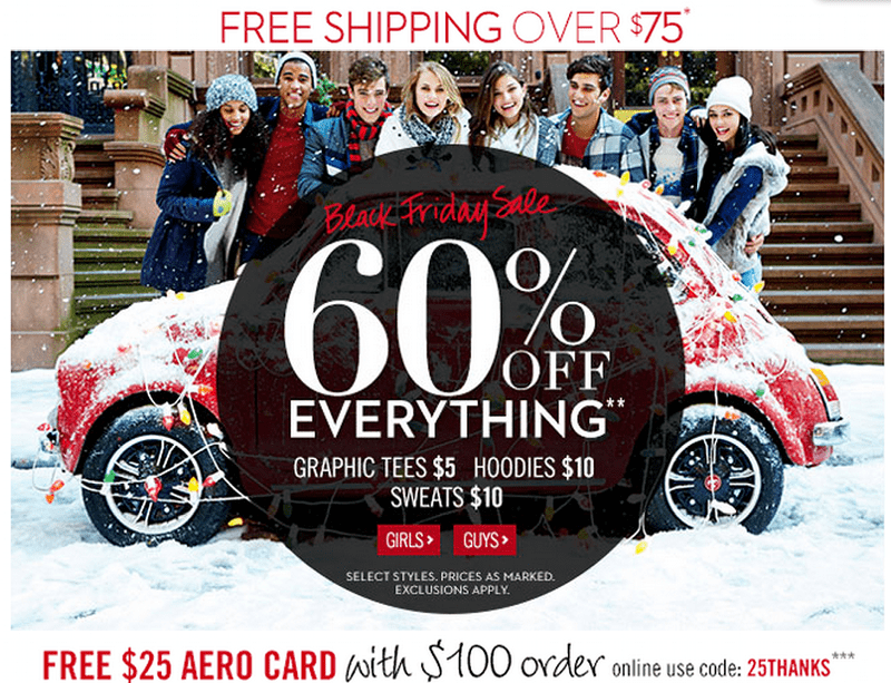 Aéropostale Canada Black Friday Sale Deals 2013: 60% off everything - What Are The Aeropostale Black Friday Deals