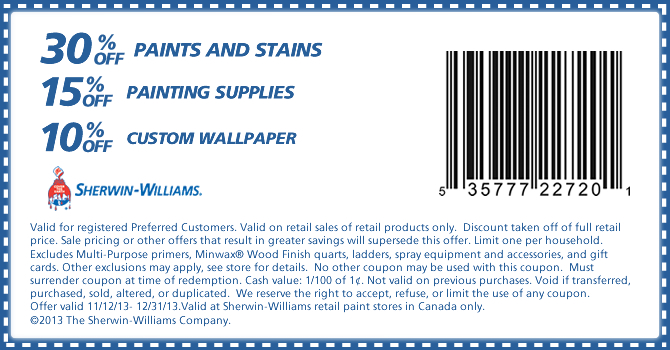 Sherwin Williams Coupon