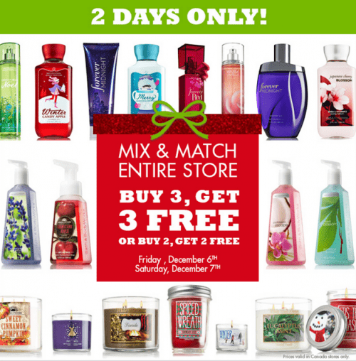 Bath & Body Works Canada Holiday Deals: Mix & Match Anything, Buy 2 ...