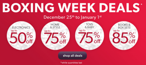 Chapters Indigo Boxing Week Deals