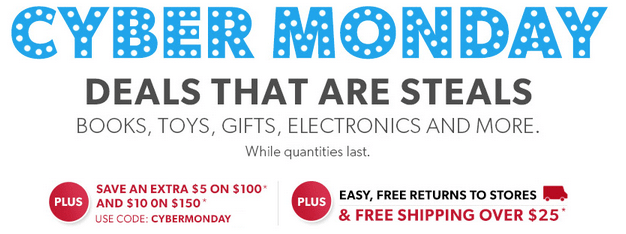 Chapters Indigo Cyber Monday 2013