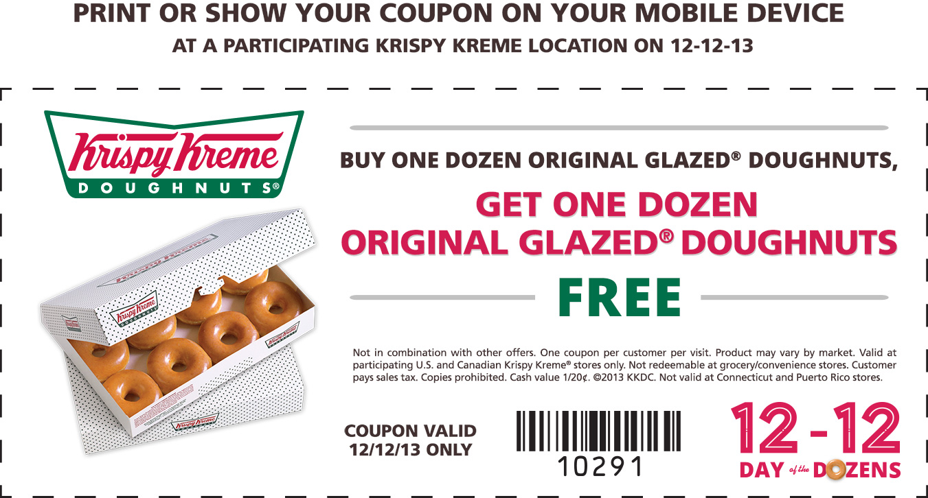 krispy kreme canada coupons buy 1 dozen get 1 dozen free doughnuts