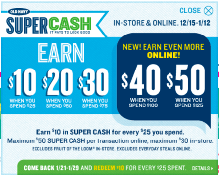 Earn Super Cash In Stores & Online!