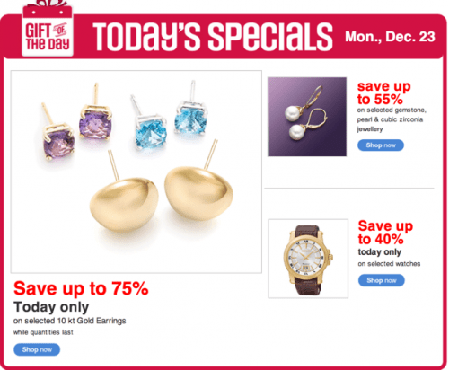 Sears Canada Gift of the Day Today’s Specials