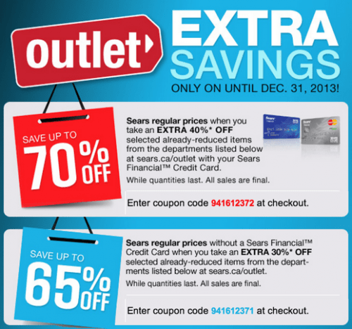 Sears Outlet Canada Boxing Week Sale