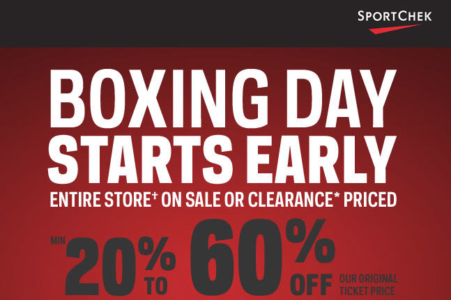 Sport Chek Boxing Day 2013 Flyer & Sales: 20%-60% Off Entire Store ...