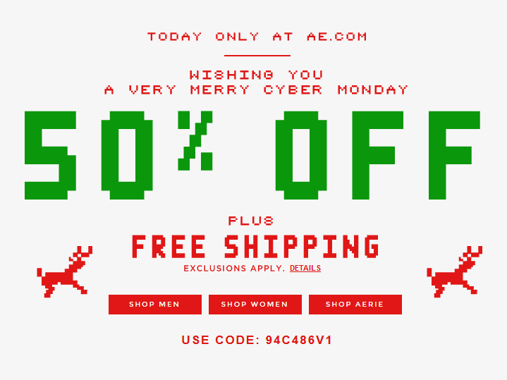 American Eagle Canada Cyber Monday Sale 50 Off + FREE Shipping