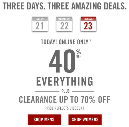 Abercrombie and Fitch Canada Daily Sale 