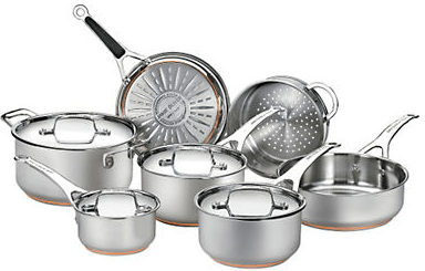 The Hudson's Bay Deals: Jamie Oliver by T-Fal 11 Piece Stainless Steel  Copper Cookware on Sale Only $279.99! - Canadian Freebies, Coupons, Deals,  Bargains, Flyers, Contests Canada Canadian Freebies, Coupons, Deals,  Bargains