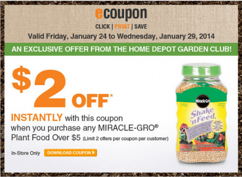 Home Depot Canada Garden Club Coupons: $2 Off Miracle-Gro Plant Food - Canadian Freebies ...