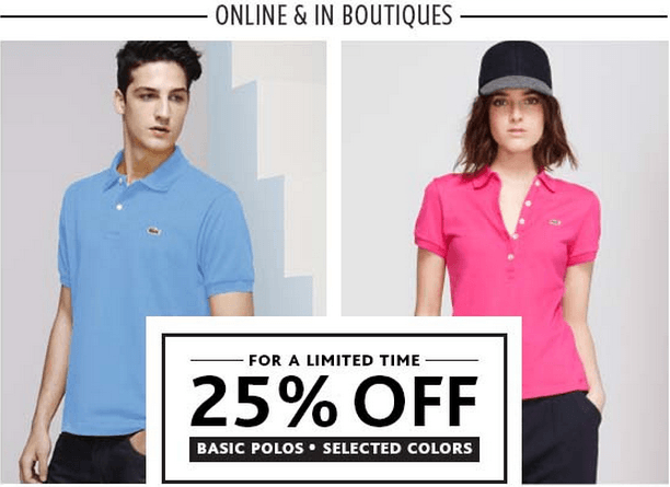 Lacoste Canada Offers: Save 25% On Basic Polos - Canadian Freebies ...