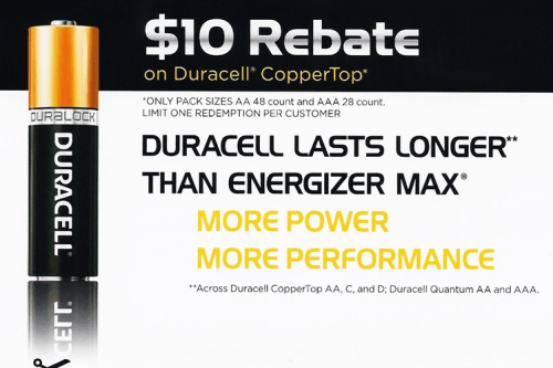 duracell rebate